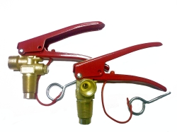 ЗПУ с корпусом из латуни для ОУ нажимная ручка (резьба коническая W19,2, выход M16*1,5) с чекой на ремешке