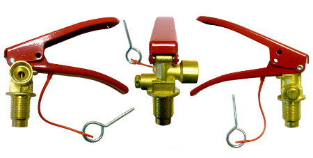 ЗПУ с корпусом из латуни  для ОУ нажимная ручка (резьба метрическая М18x1,5, выход M16*1,5) с чекой на ремешке